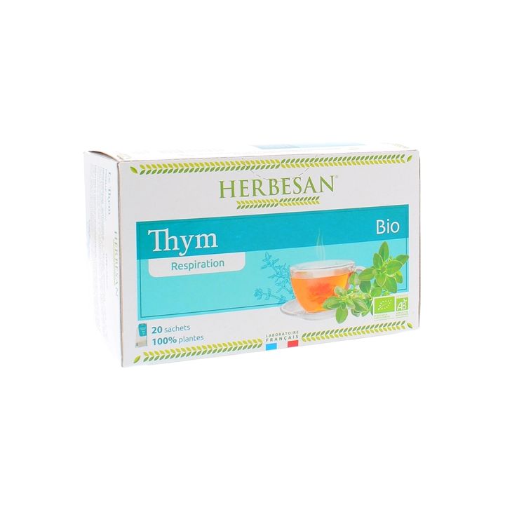 Infusion thym respiration bio Herbesan - boîte de 20 sachets