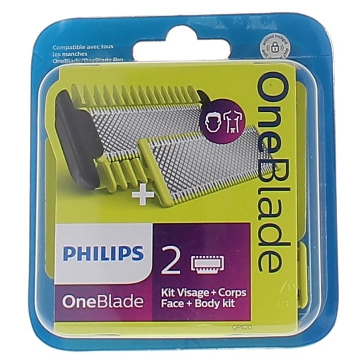 Kit visage corps One Blade Philips - 2 lames