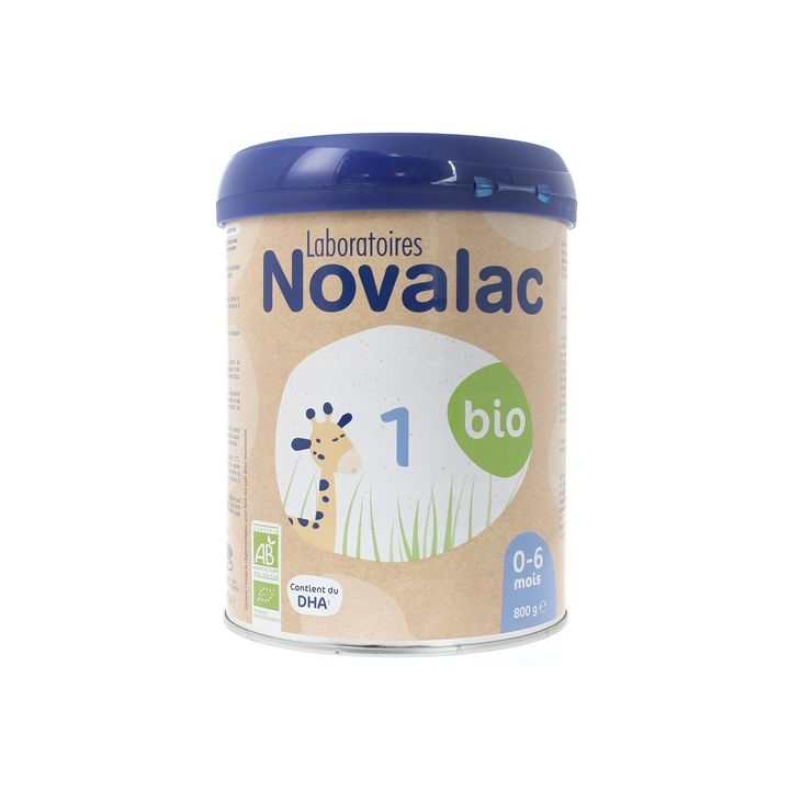 Lait en poudre 1er âge bio Novalac - pot de 800 g