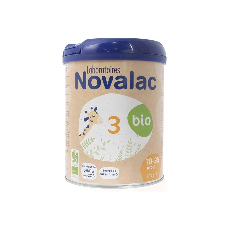 Lait en poudre 3ème âge bio Novalac - pot de 800 g