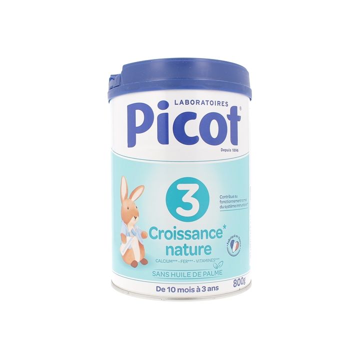 Lait poudre 3ème âge croissance nature Picot - boite de 800g