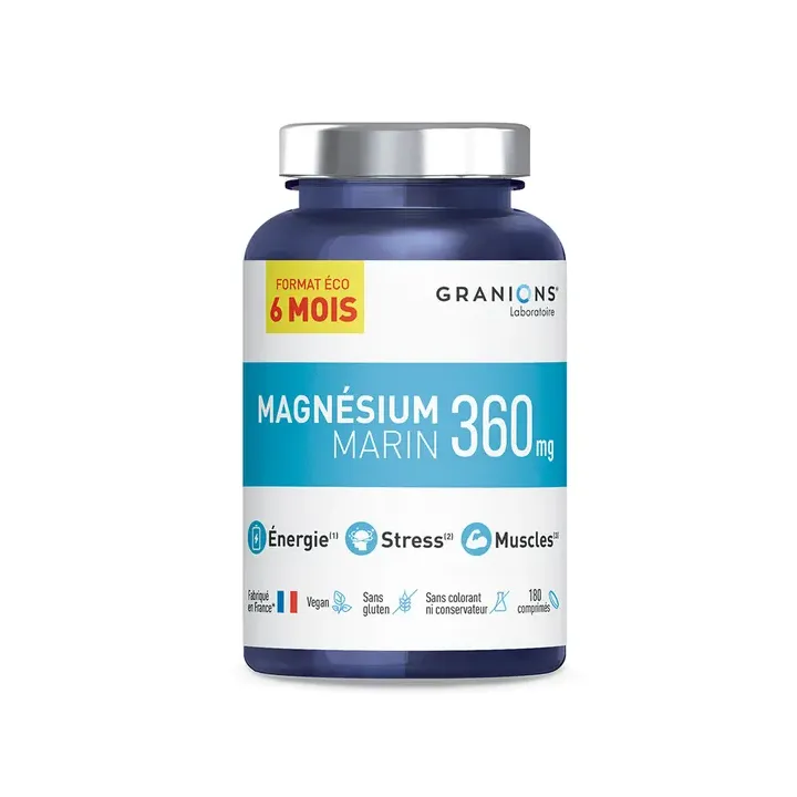 Magnésium marin 360mg Granions - pot de 180 comprimés