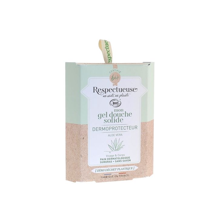 Mon gel douche solide dermoprotecteur bio Respectueuse - pain de 75g