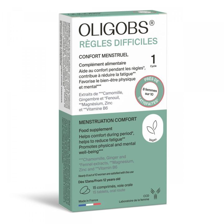 Oligobs règles difficiles CCD - boîte de 15 comprimés