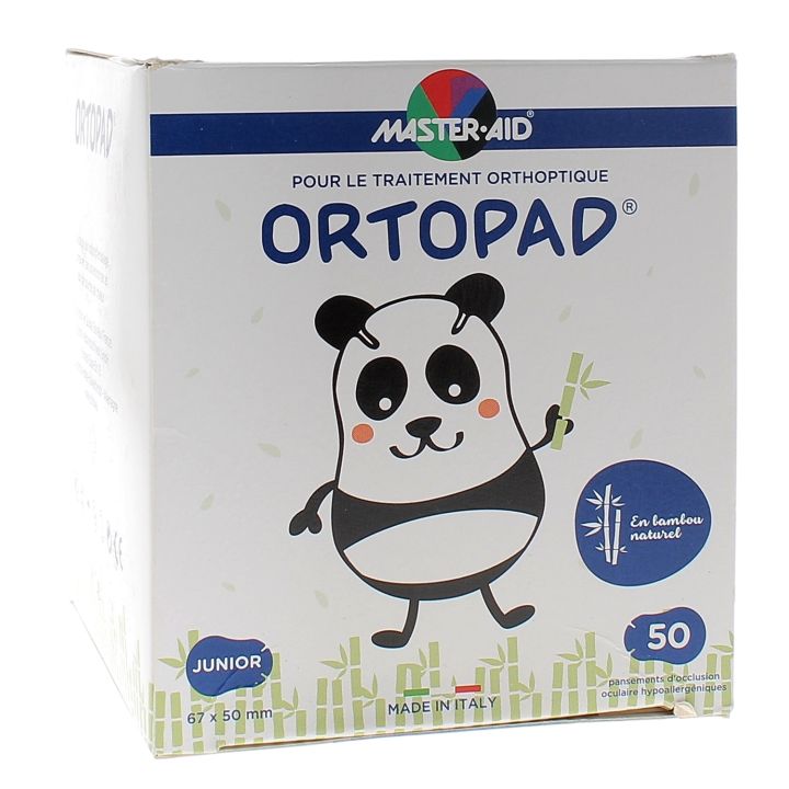 Pansement ophtalmique blanc Ortopad - boîte de 50 pansements