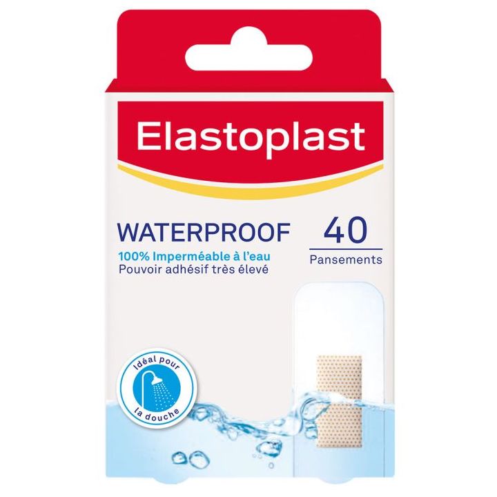 Pansements Waterproof Elastoplast - boîte de 40 pansements