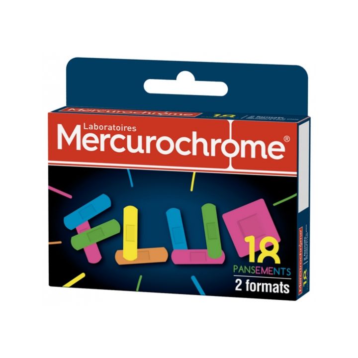 Pansements fluos Mercurochrome - boite de 18 pansements