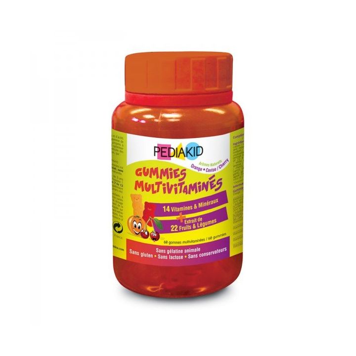 Pediakid Gummies multivitaminés - pot de 60 oursons