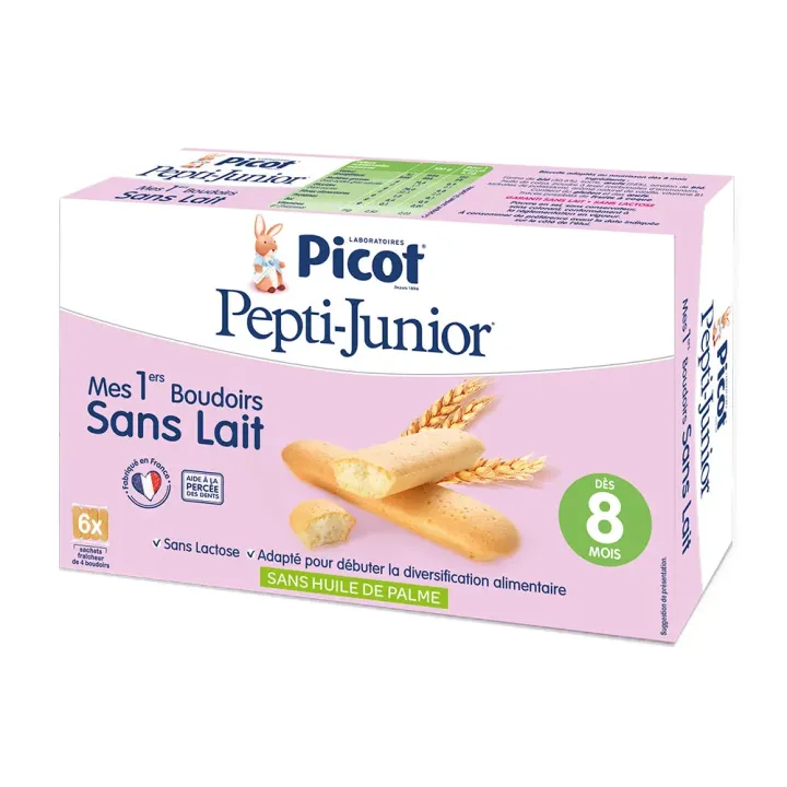 Pepti-Junior Mes 1ers boudoirs sans lait Picot - boite de 6 sachets de 4 boudoirs