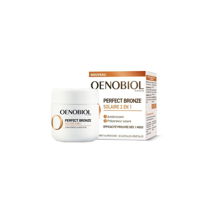 Perfect bronze solaire 2en1 Oenobiol - boite de 30 capsules