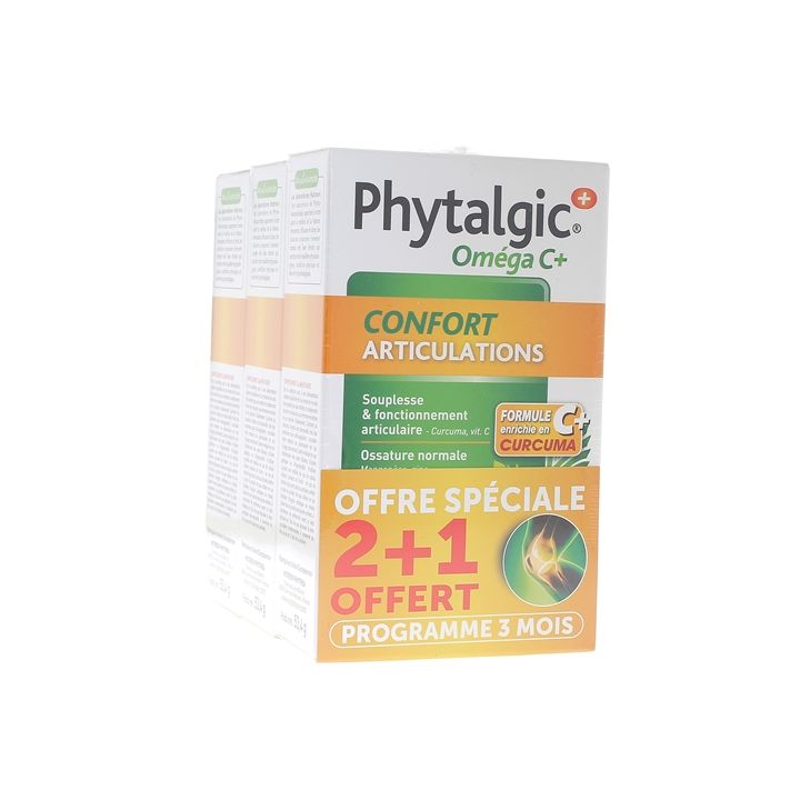 Phytalgic Oméga C+ Confort articulations Nutreov - lot de 3 boîtes de 60 capsules