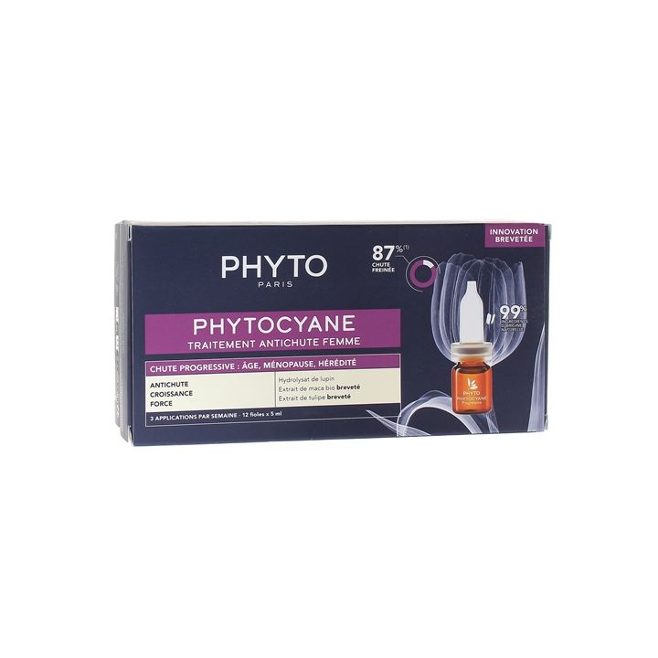 Phytocane traitement anti-chute femme chute progressive Phyto - 12 fioles de 3 ml