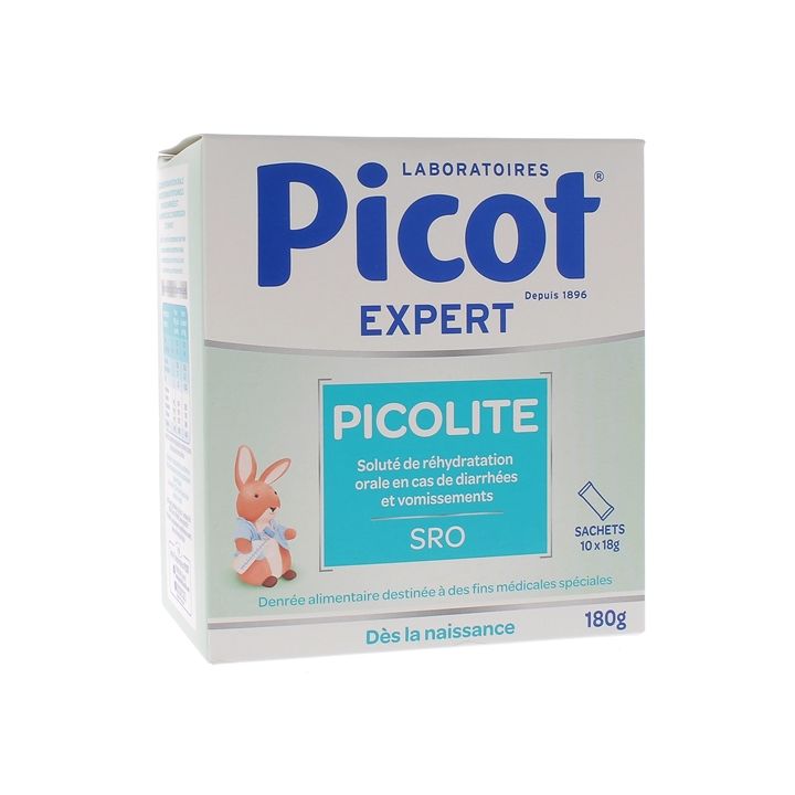 Picolite soluté de réhydratation Picot - boîte de 10 sachets de 18g