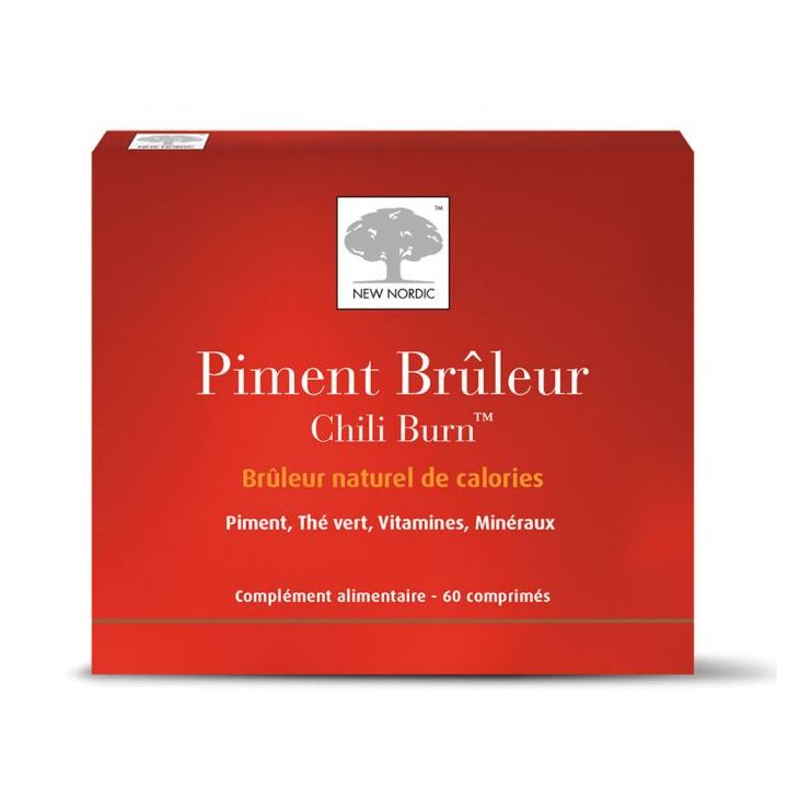 Piment brûleur, brûleur naturel de calories New Nordic - Boîte de 60 comprimés