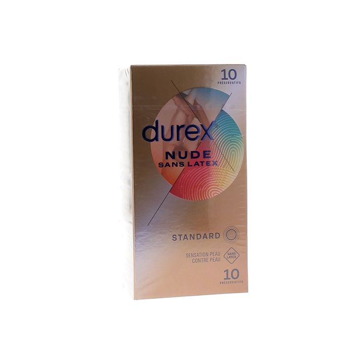 Préservatifs Nude sans latex Durex - boîte de 10 préservatifs