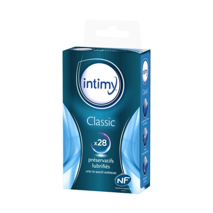 Préservatifs lubrifiés classic Intimy - boite de 28 préservatifs