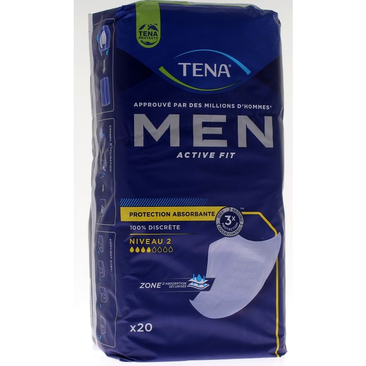 Protection absorbante pour hommes niveau 2 Tena - 20 serviettes