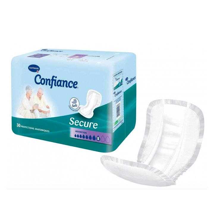 Confiance Secure Absorption 8 Hartmann - sachet de 30 protections anatomiques