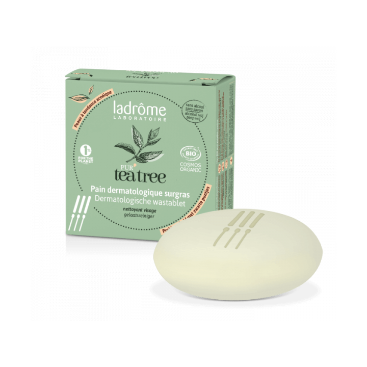 Pur' tea tree Pain dermatologique surgras bio Ladrôme - pain de 105g
