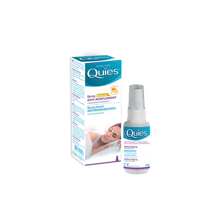 Anti-ronflement spray buccal goût miel citron Quies - spray de 70 ml