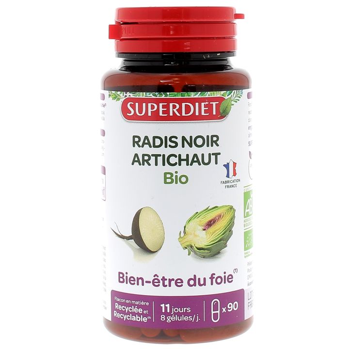 Radis noir Artichaut bio Super Diet - boite de 90 gélules