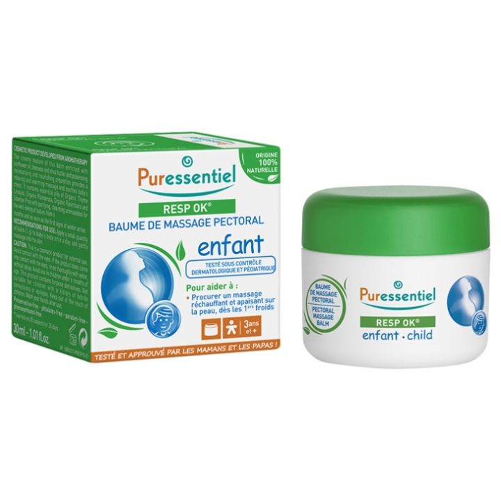 Resp OK baume de massage pectoral enfant Puressentiel - Pot de 60 ml