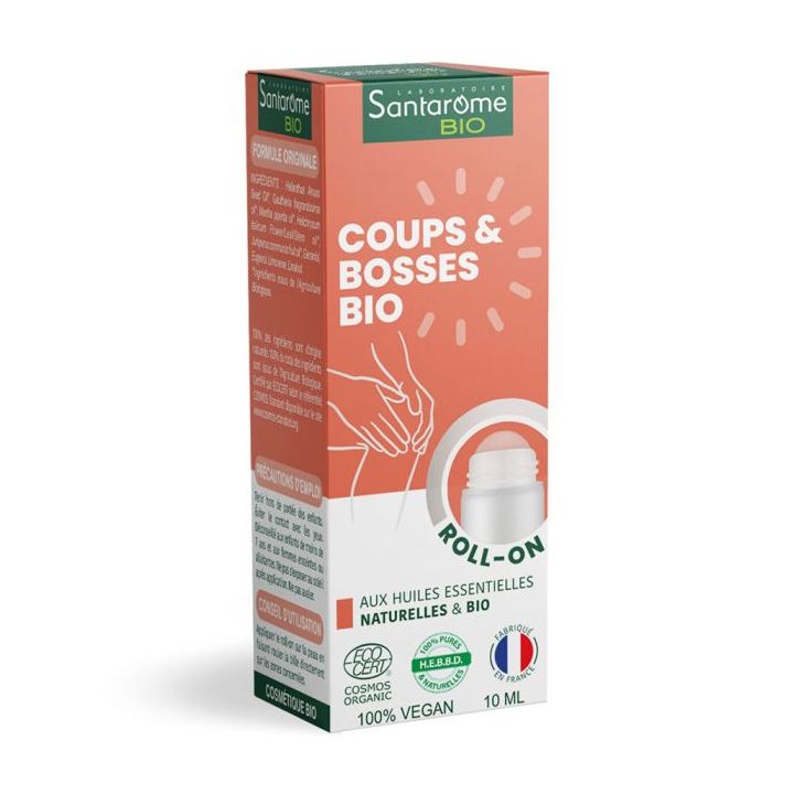 Roll-on aux huiles essentielles Coups et bosses bio Santarome - roll-on de 10ml