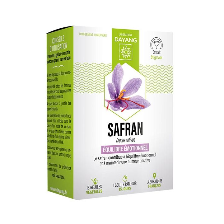 Safran équilibre émotionnel Dayang - boîte de 15 gélules