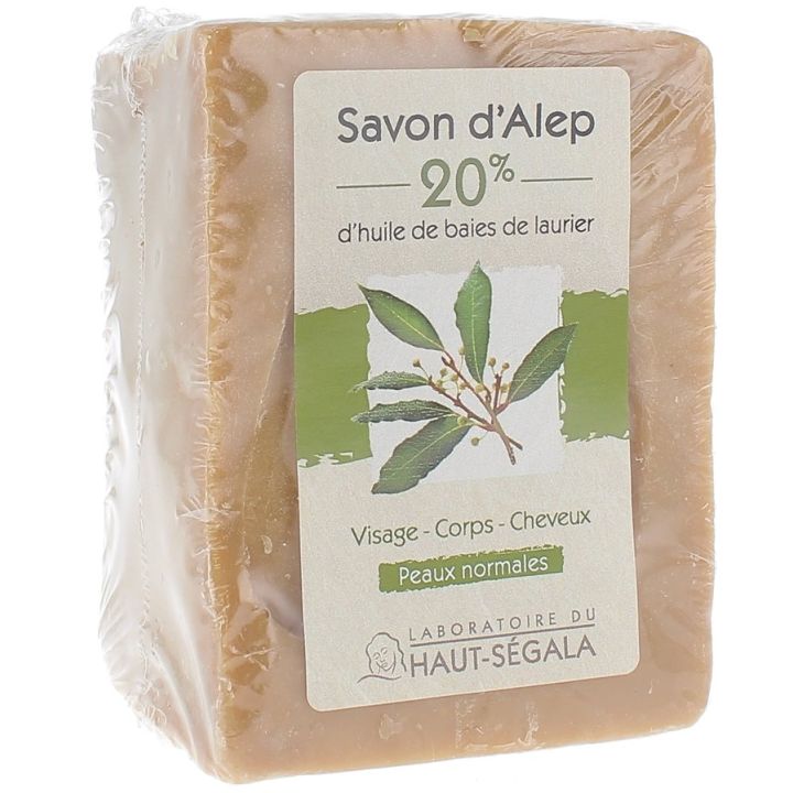 Savon d'Alep 20% baies de laurier Haut-Ségala - pain de 200 g