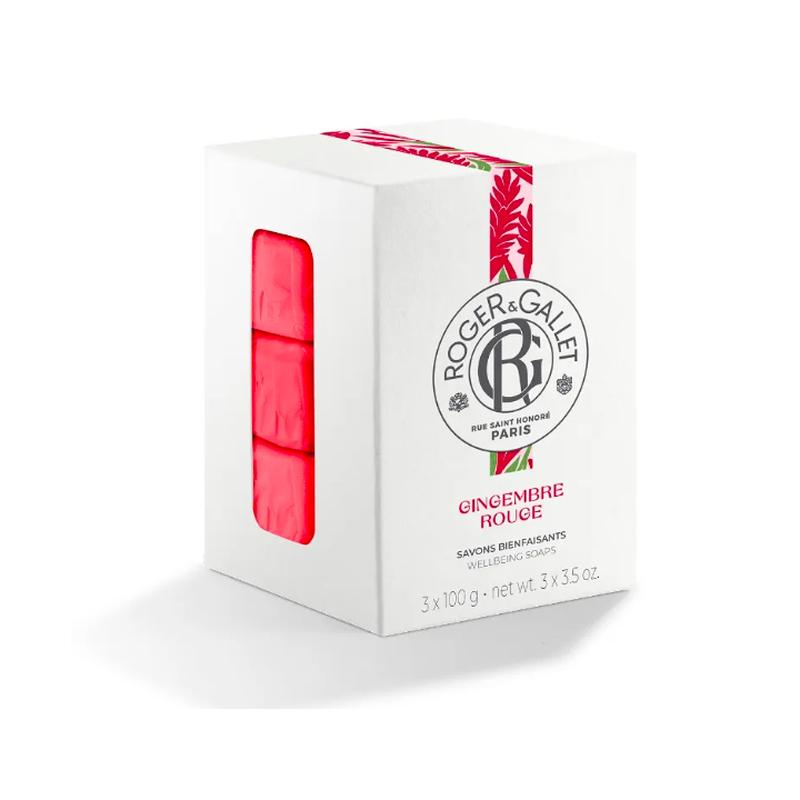 Savon gingembre rouge Roger & Gallet - coffret de 3 savons de 100 g