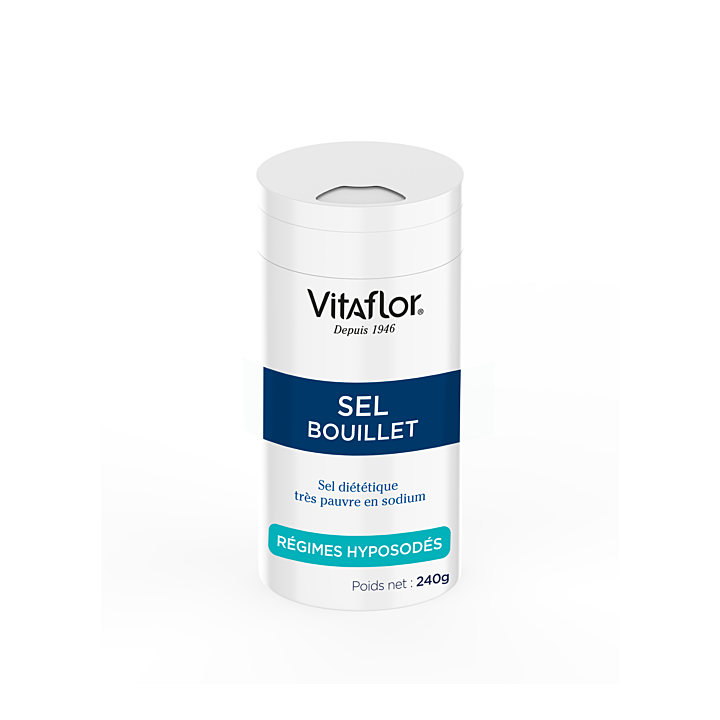 Sel diététique Bouillet très pauvre en sodium Vitaflor - pot de 240g
