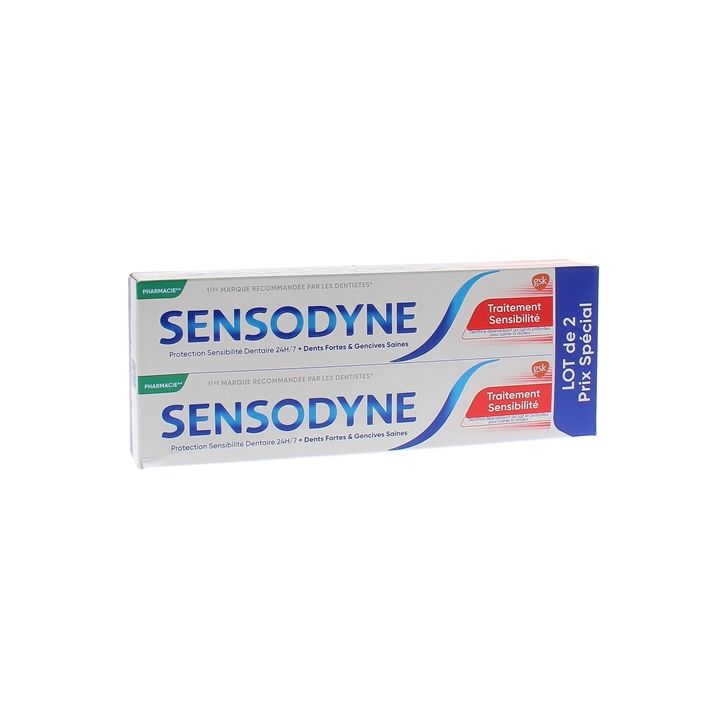 Dentifrice traitement sensibilité Sensodyne - lot de 2 tubes de 75 ml