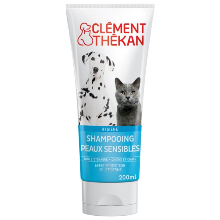 Shampoing peaux sensibles chiens et chats Clément Thékan - tube de 200 ml