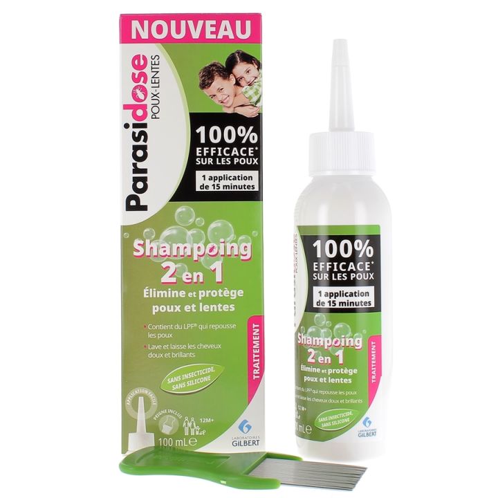 Shampooing 2 en 1 anti-poux et lentes Parasidose - flacon de 100ml