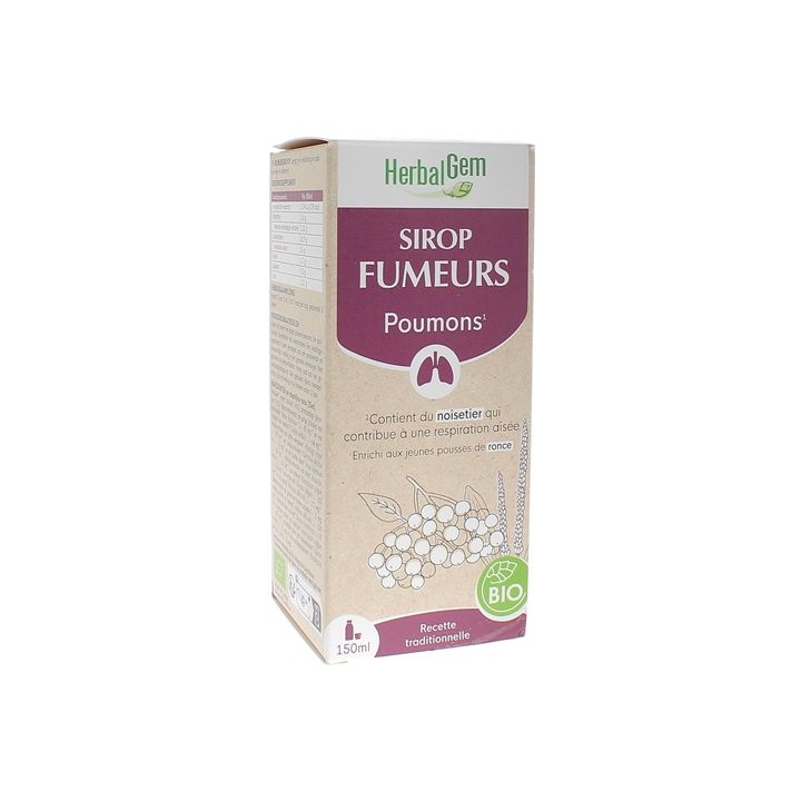 Sirop des fumeurs bio Herbalgem - flacon de 150 ml