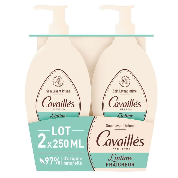 Soin toilette intime fraîcheur Rogé Cavaillès - lot de 2 flacons de 250 ml