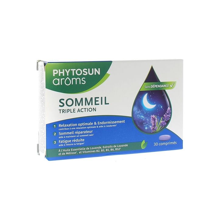 Sommeil triple action Phytosun Arôms - boîte de 30 comprimés
