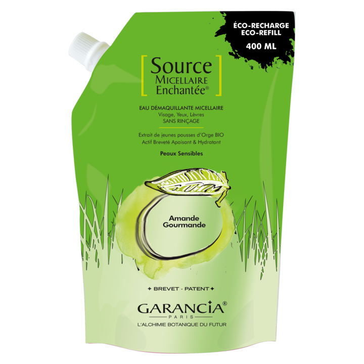 Source Micellaire Enchantée eau démaquillante amande douce Garancia - éco-recharge de 400 ml