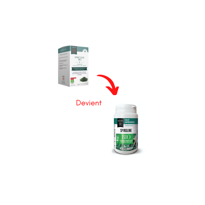 Spiruline Bio énergie/controle du poids Dayang - boite de 120 comprimés