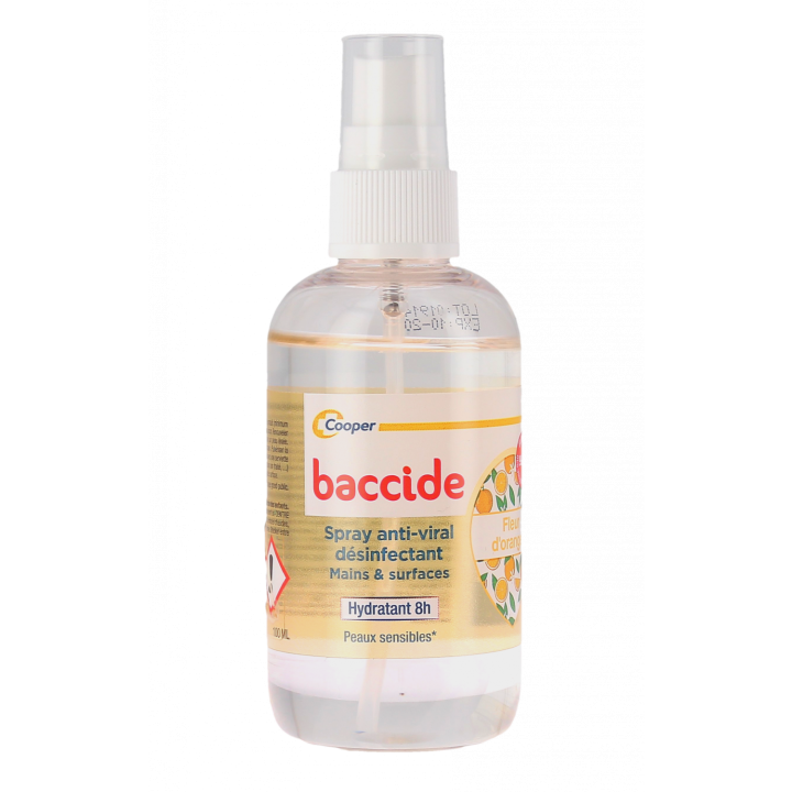 Spray anti-viral désinfectant mains & surfaces fleur d'oranger Baccide - spray de 100ml