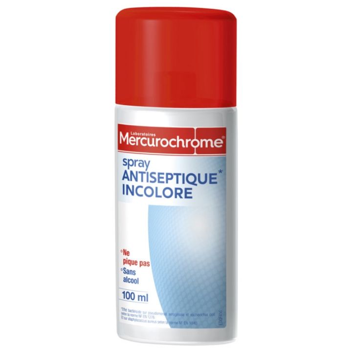 Spray antiseptique incolore Mercurochrome - spray de 100 ml