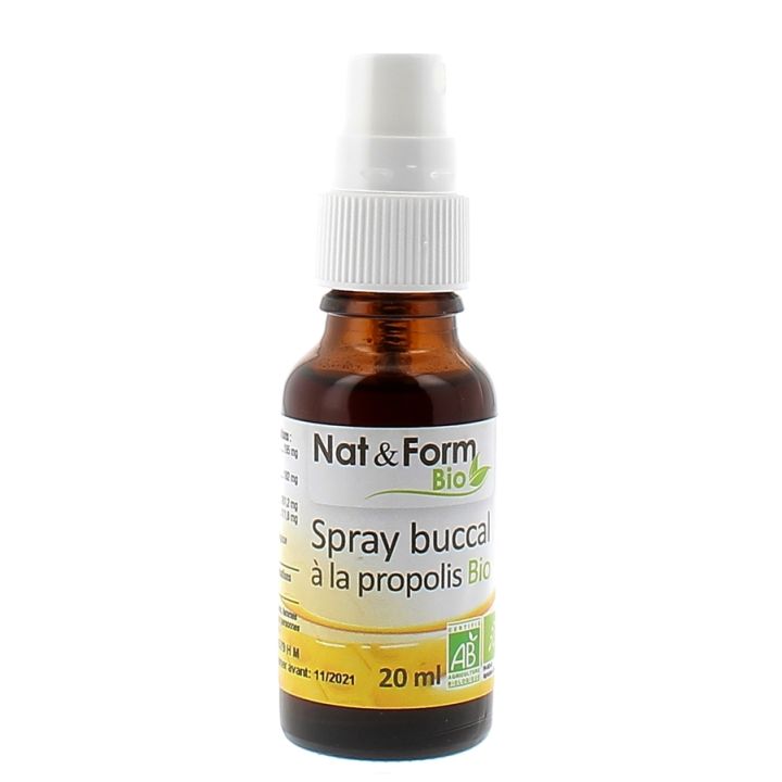 Spray buccal à la propolis BIO Nat & Form - spray de 20 ml