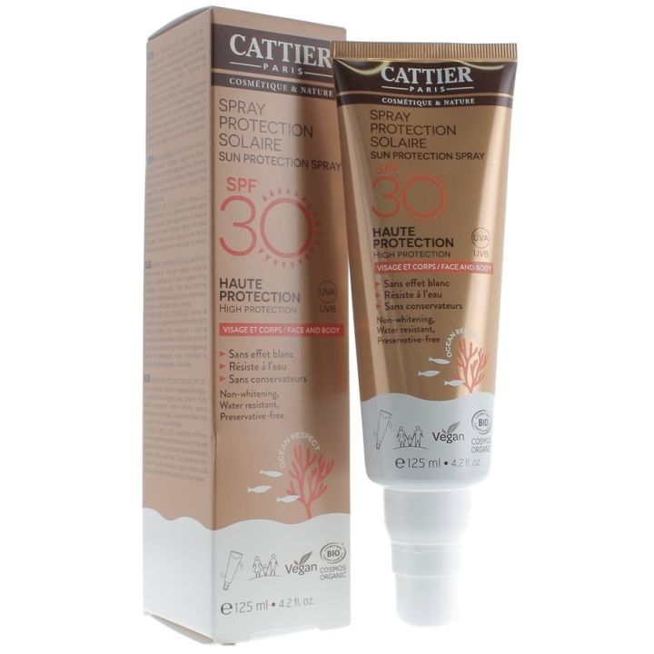 Spray protection solaire spf 30 Cattier - spray de 125 ml