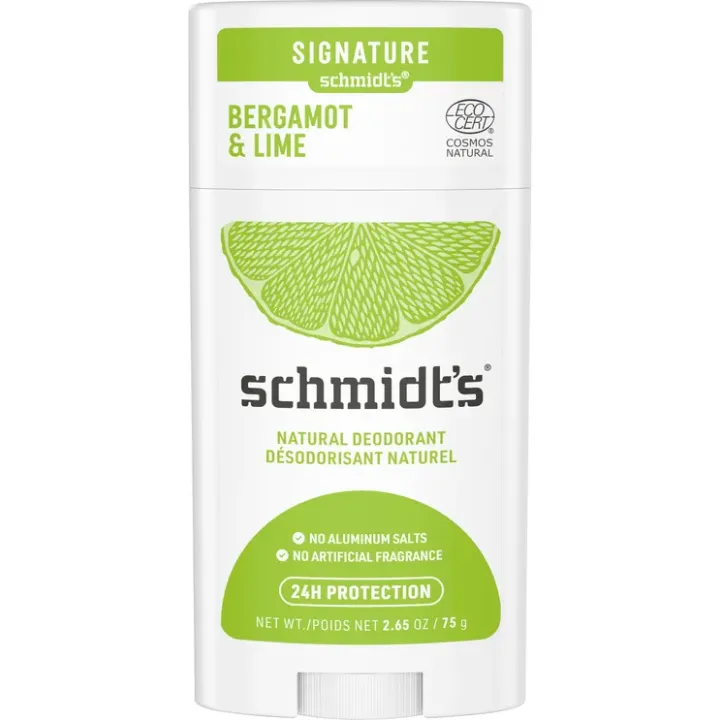 Déodorant naturel bergamote citron vert Schmidt's - stick de 75 g