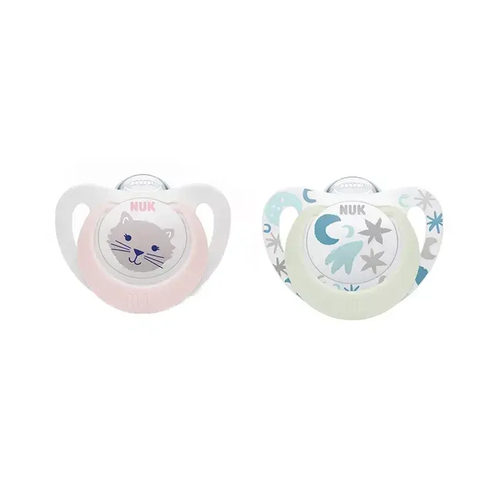 Sucette Starlight day & night 0-6mois NUK - lot de 2 sucettes