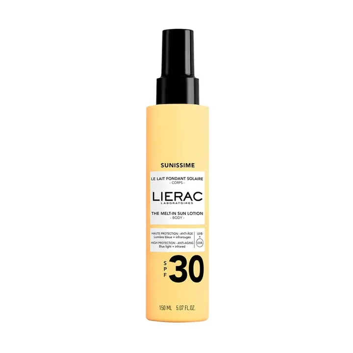 Sunissime lait fondant solaire SPF30 corps Lierac - spray de 150ml