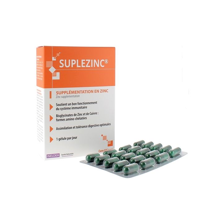 Suplezinc Ineldea - boîte de 60 gélules végétales