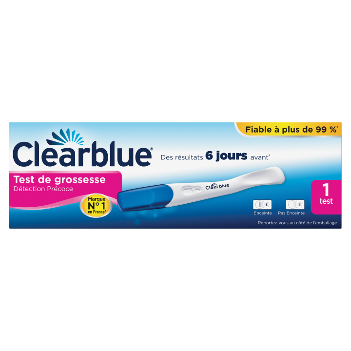 Test de grossesse détection précoce Clearblue - un test
