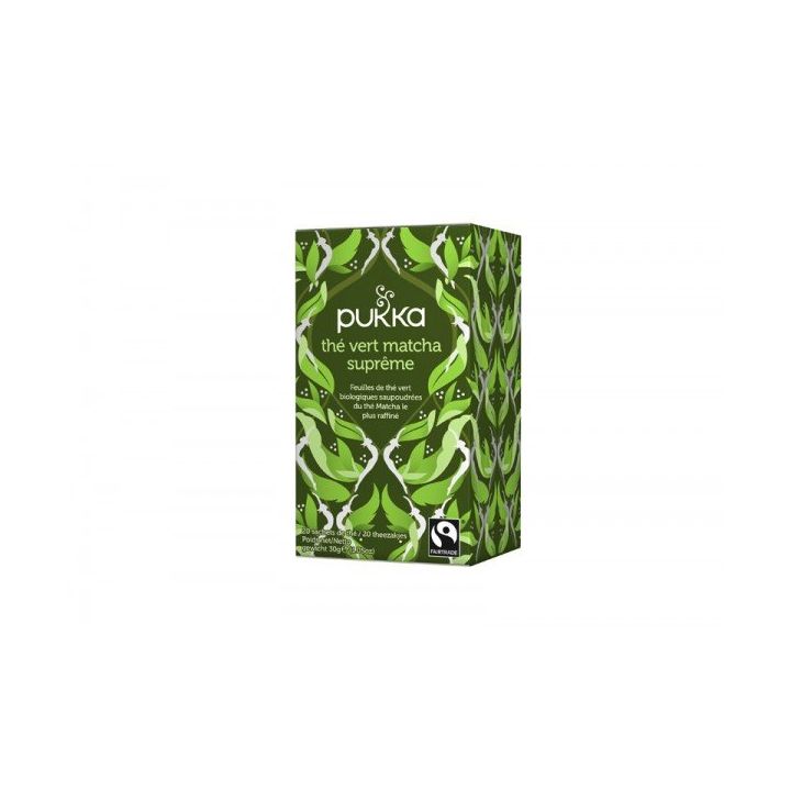 Thé vert Matcha suprême bio Pukka - boîte de 20 sachets