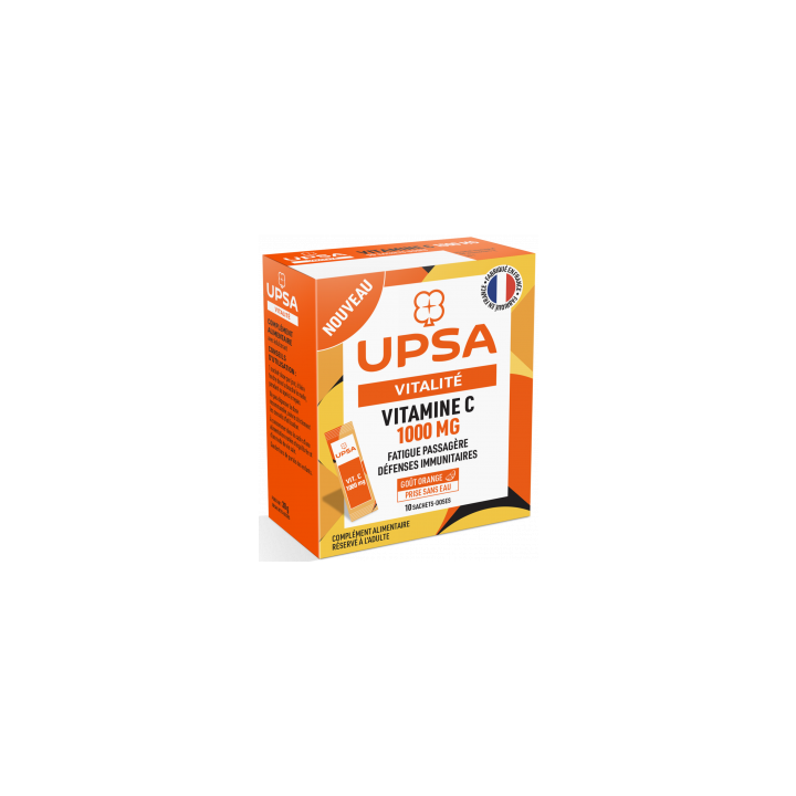 Vitalité Vitamine C 1000 mg UPSA - boîte de 10 sachet-doses